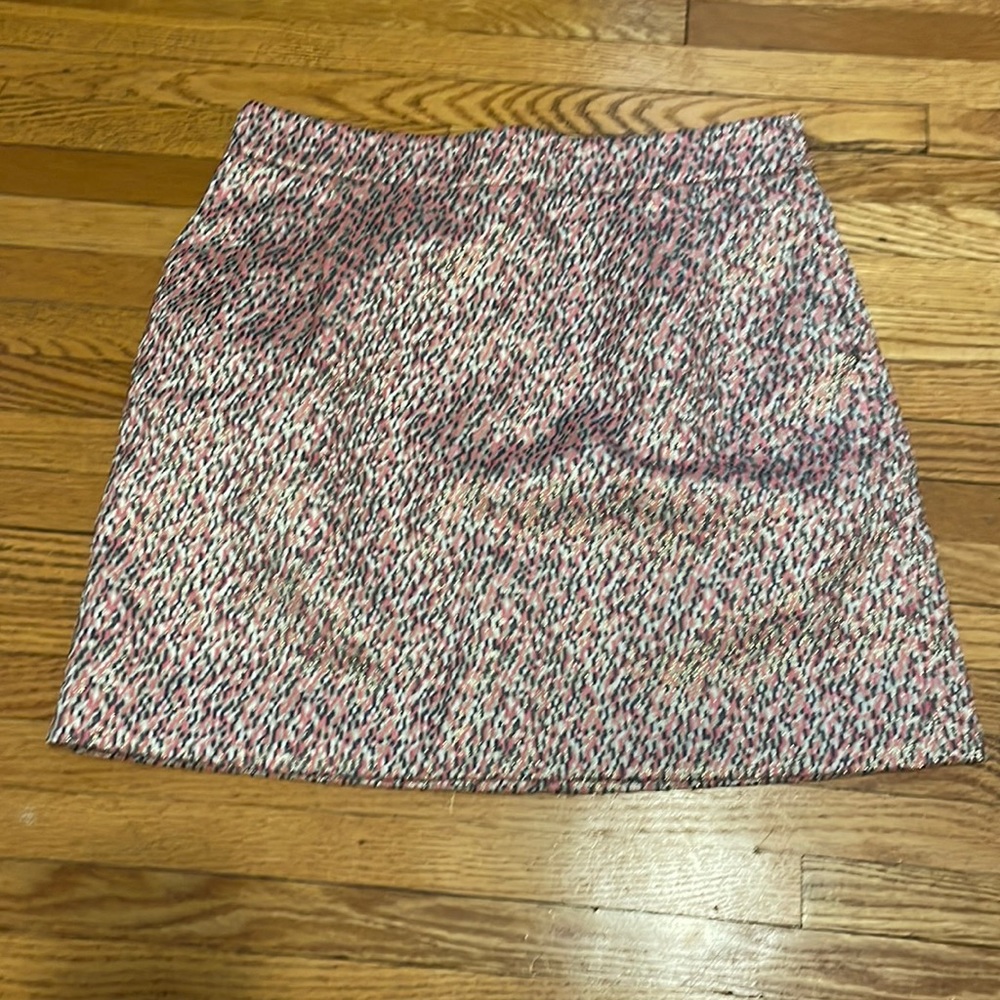 J.crew metallic skirt with pockets!